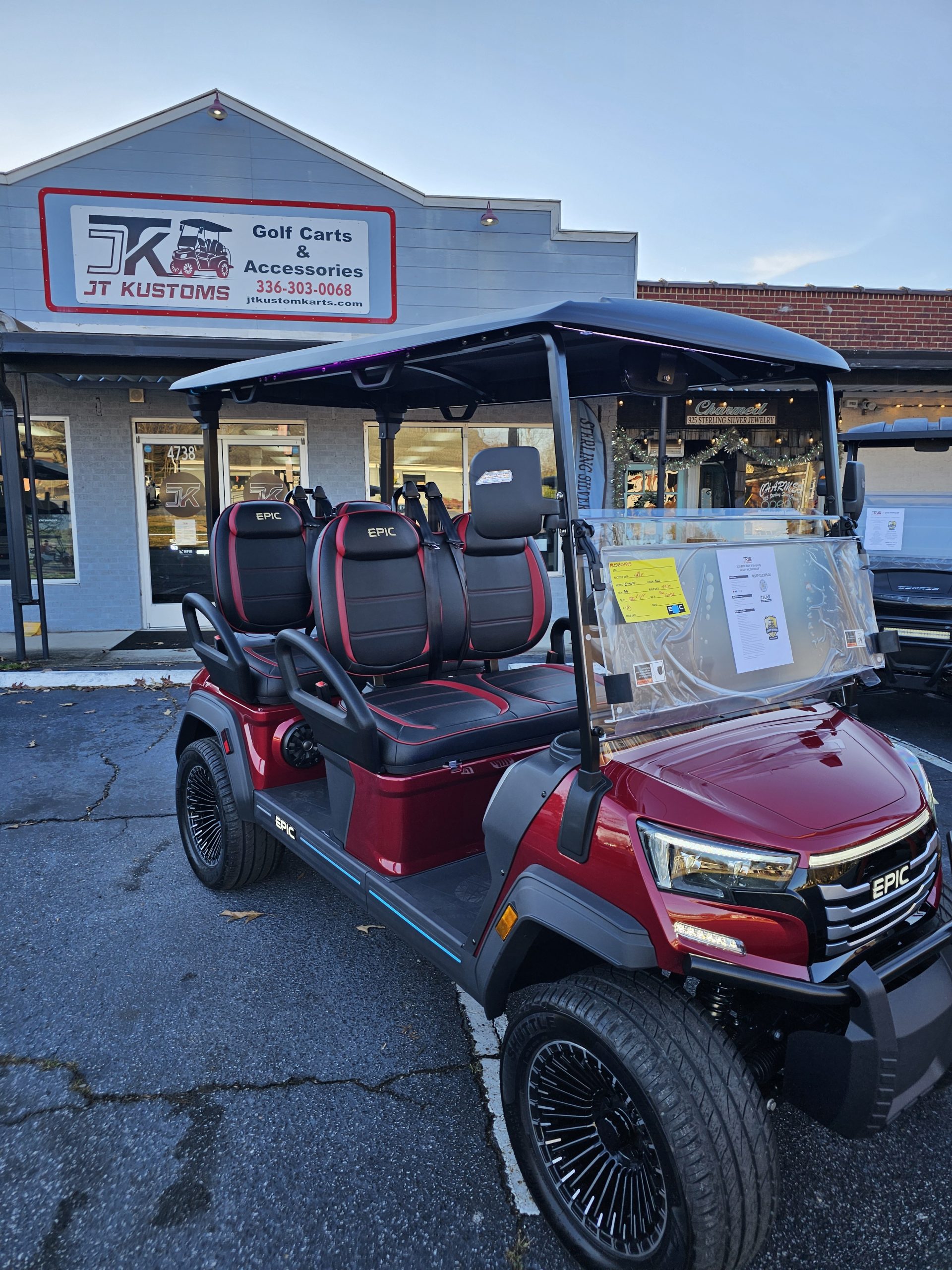 2026 Epic Carts E40FX - Burgundy - Image 3