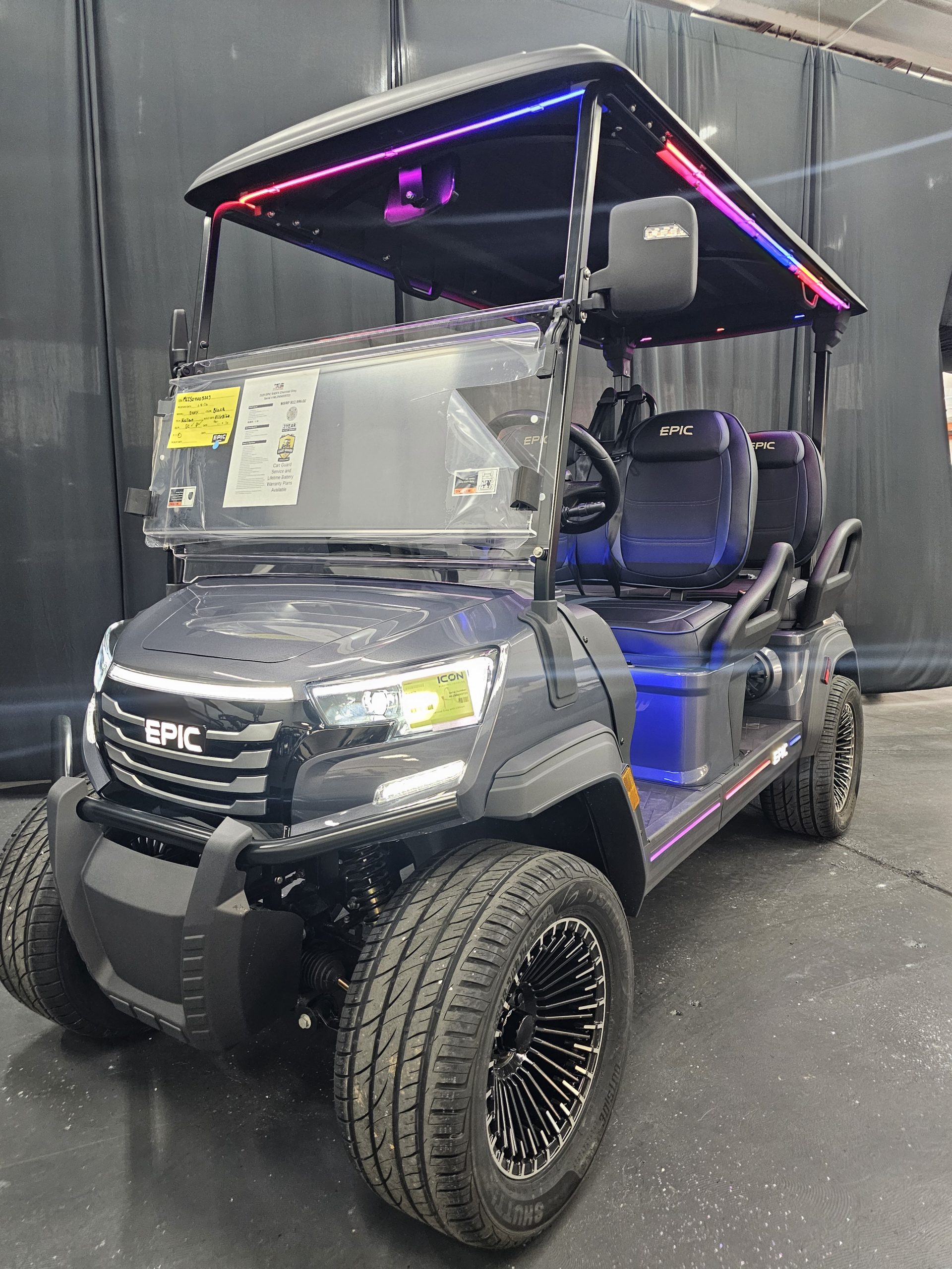 2026 Epic Carts E40FX - Charcoal Gray - Image 2