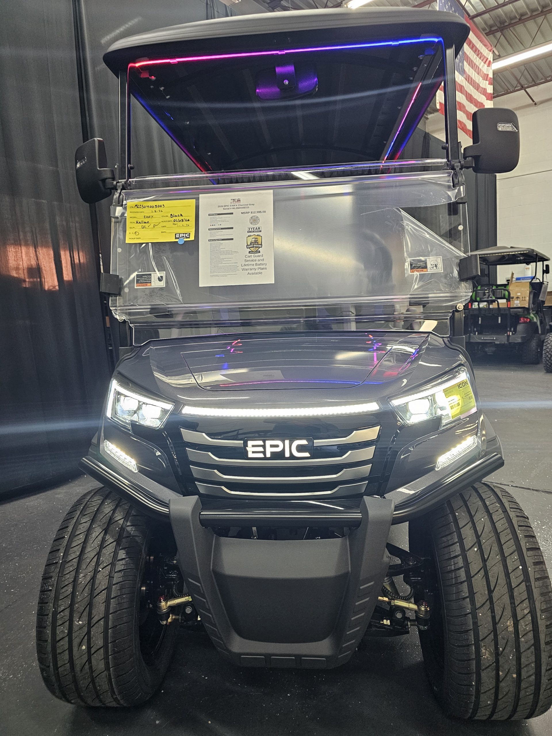 2026 Epic Carts E40FX - Charcoal Gray - Image 3