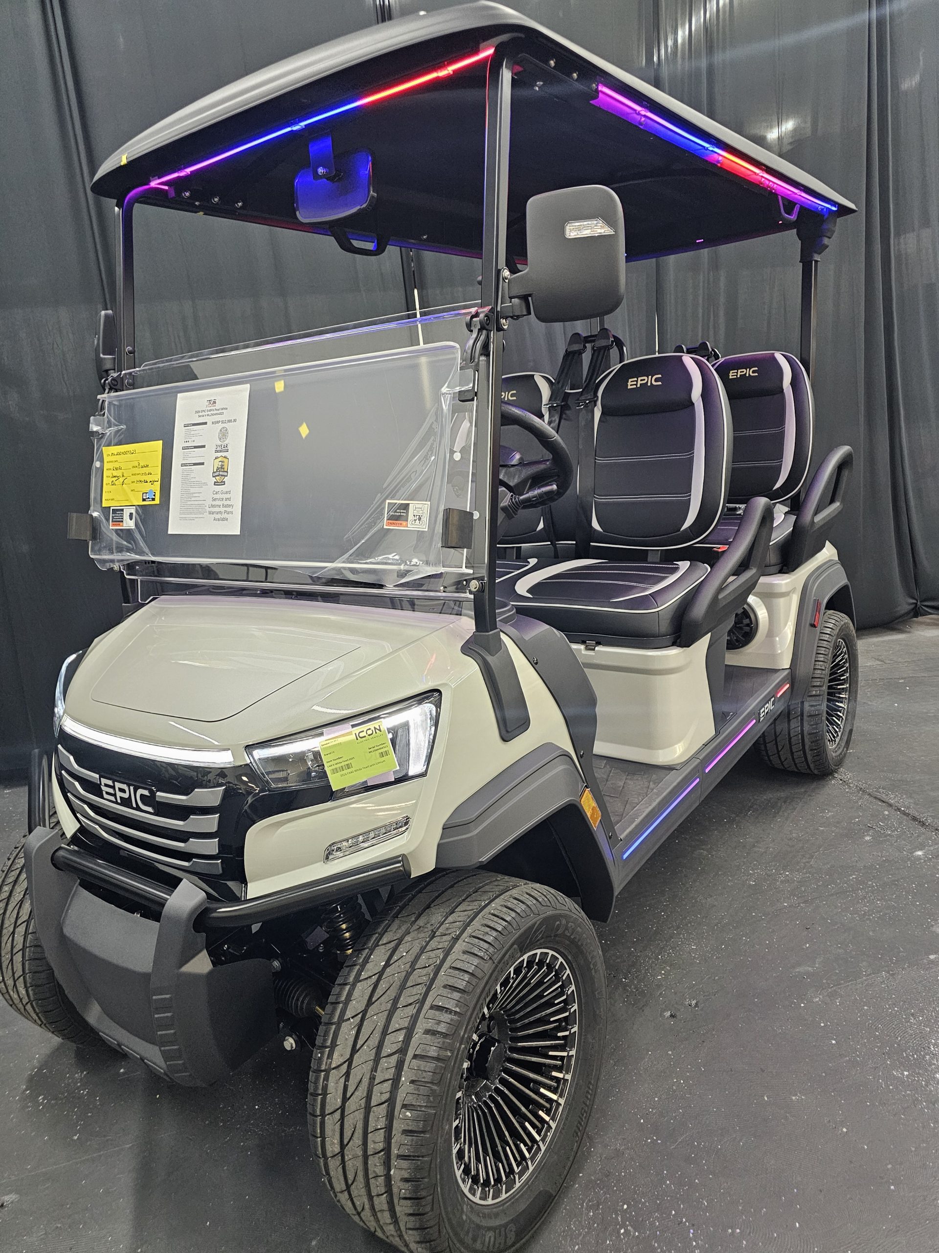 2026 Epic Carts E40FX - Pearl White - Image 2