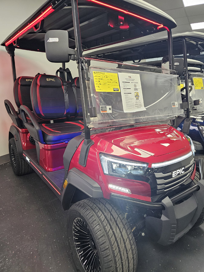 2026 Epic Carts E40FX - Burgundy