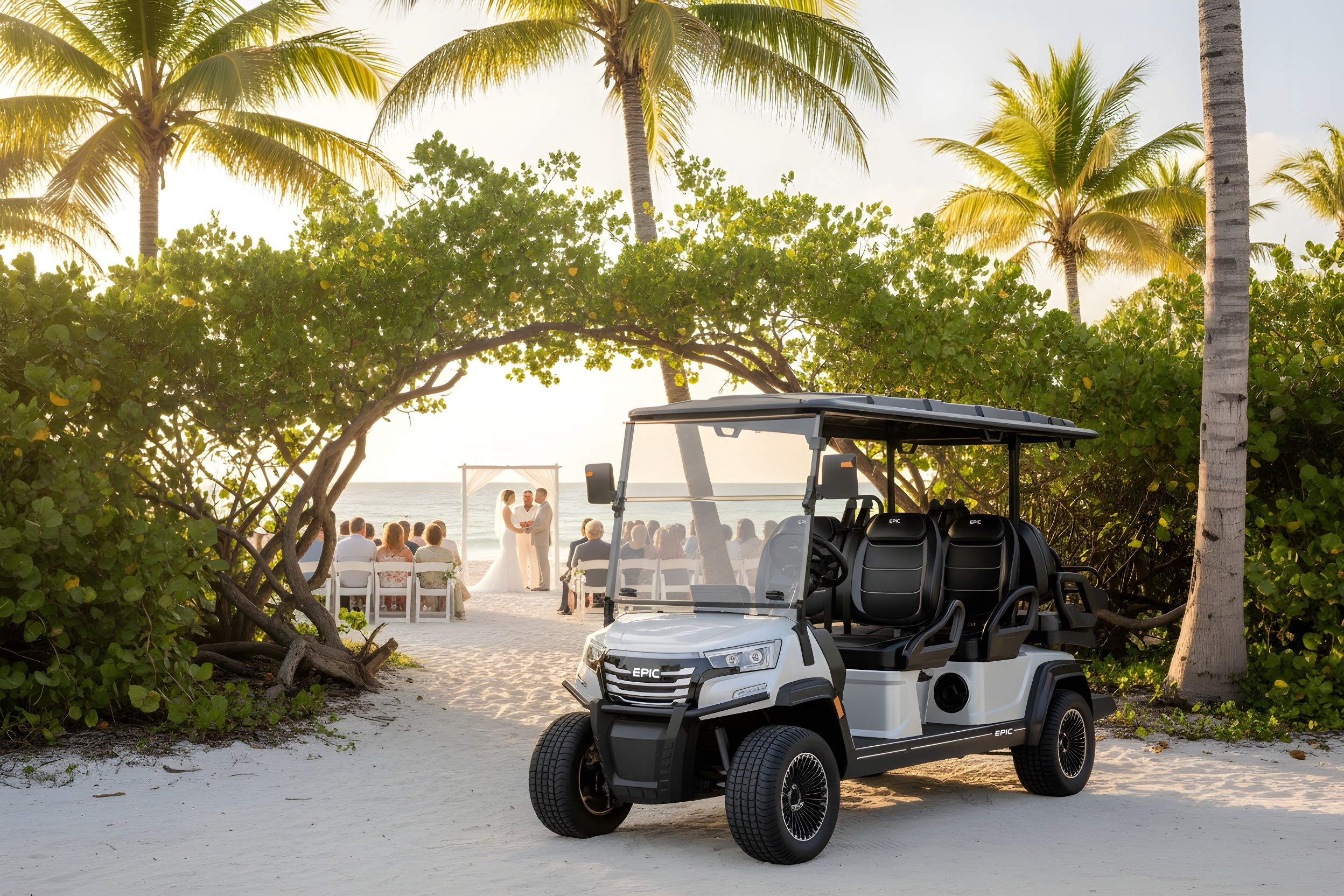 2026 Epic Carts E60FX - Pearl White - Image 3